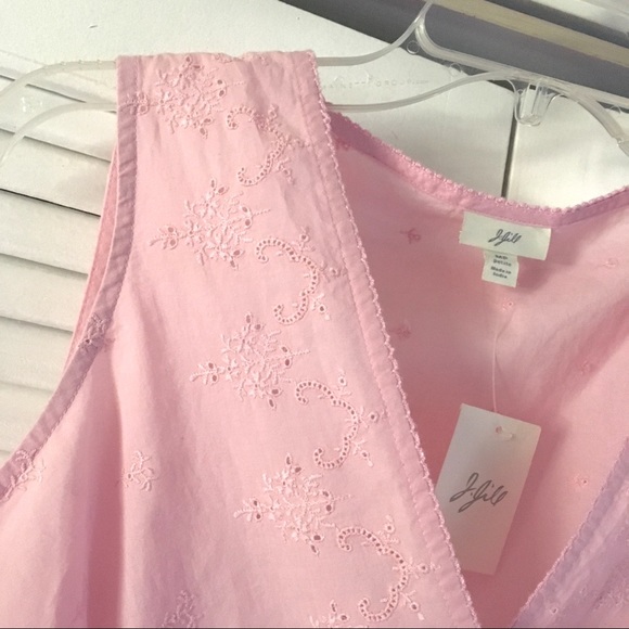 SOLD - NEW J. JILL Faux WRAP Pink TOP Blouse - Picture 3 of 7